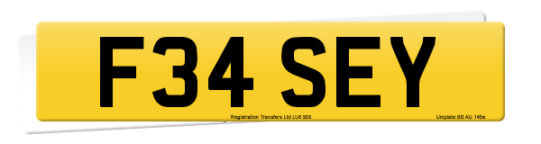 Registration number F34 SEY